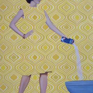 84. Monika Cleaning Toilet, 90 x 60 cm